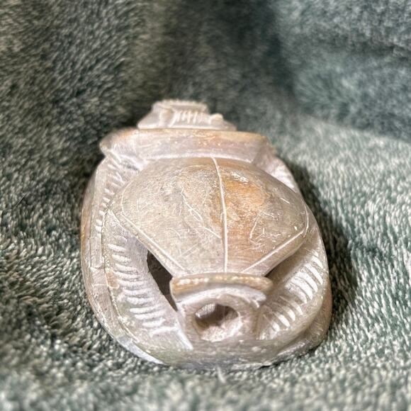 Egyptian Scarab in Soapstone Vintage - Picture 2 of 8